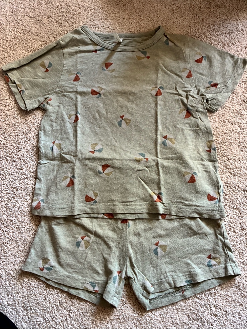Rylee + Cru Sage Set with Multicolor Beach Ball Print